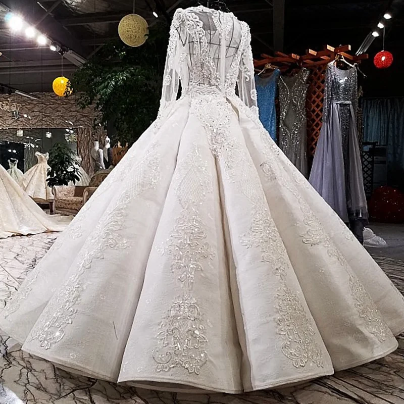 LS62312 подвенечное платье с длинным рукавом2018 Роскошное свадебное длинными