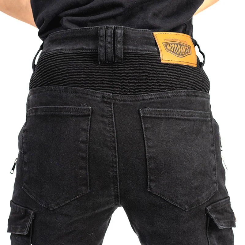 New Khaki Black Blue Motorcycle Pants Men Moto Jeans Zipper Protective Gear Motorbike Trousers Motocross Pants Moto Pant
