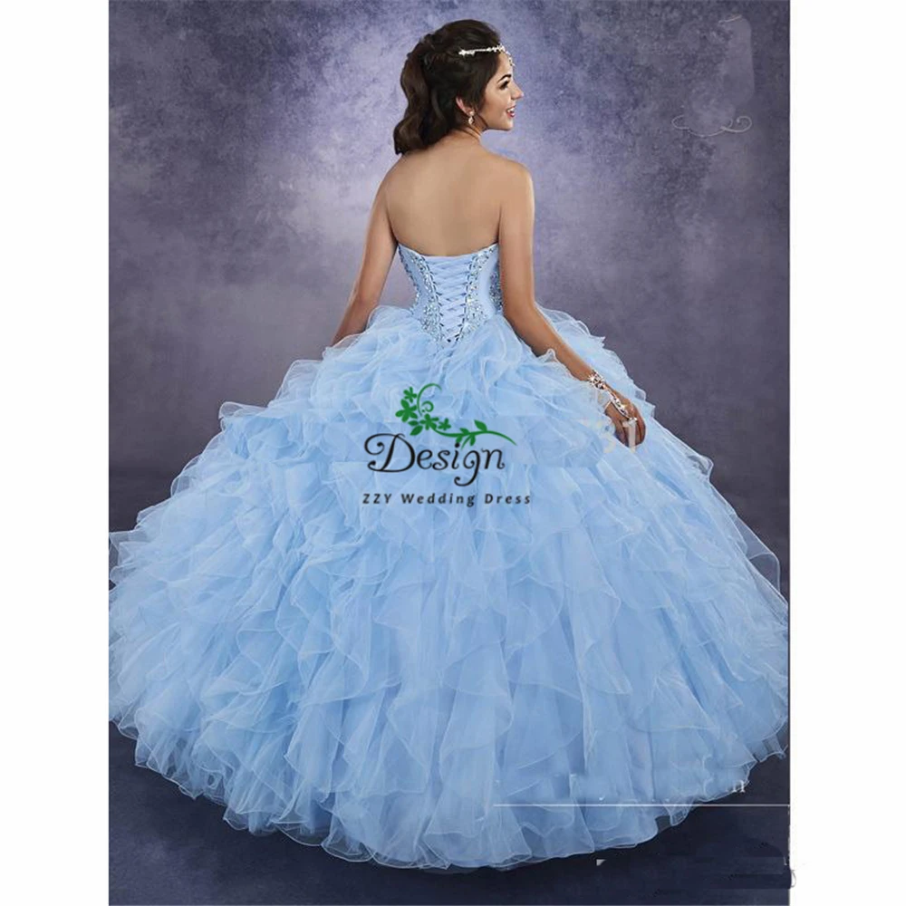 

Exqusited Quinceanera Dress 2021 Sweetheart Neckline Crystals Beads Corset Party Princess Lace Sweet 16 Gown Vestidos De 15 Aos