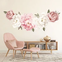 new peony flower wall stickers bedroom living room dormitory background study home decoration wall decals