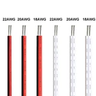 Для светодиодов ленточный кабель провод из луженой меди SM JST, 2-контактный разъем, электрические провода для колонок, контроллер светодиодного драйвера солнечной панели, 5-100 м