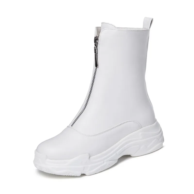 Женские ботинки на молнии спереди большие размеры 9 10 11 15|Женские полусапожки| |