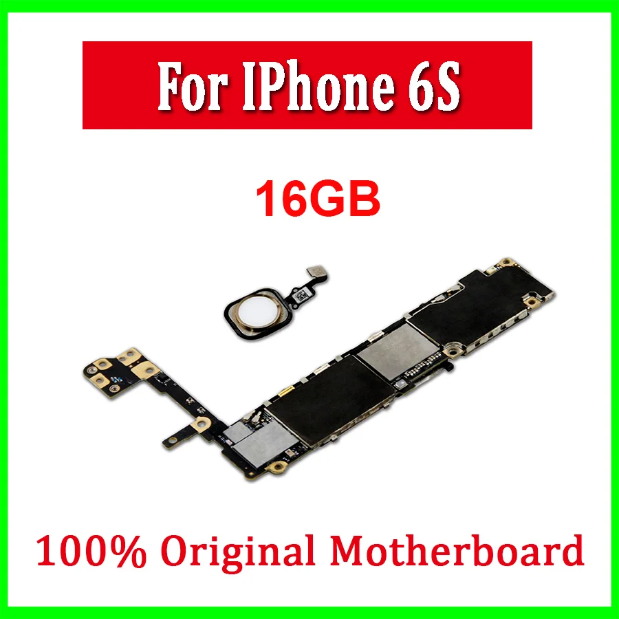Материнская плата для iPhone 6S, материнская плата с сенсорным ID для iPhone 6S, оригинальная разблокированная материнская плата с чипами 16 Гб 64 Гб 128 ГБ