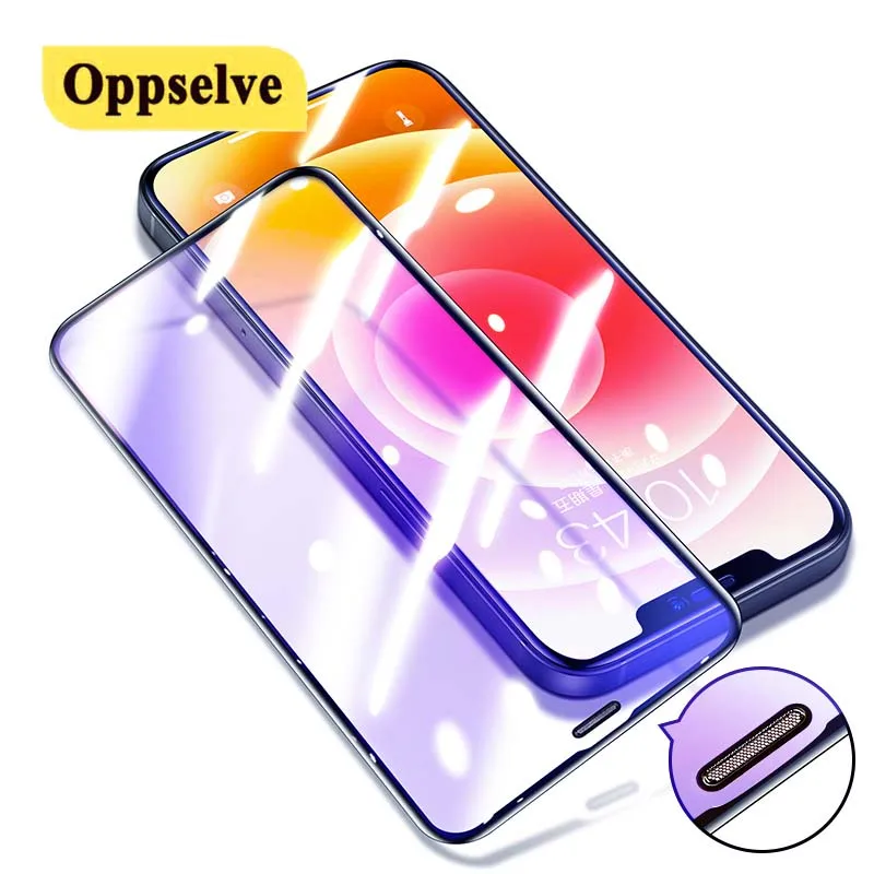 

9H Anti Blue Light Screen Protector For iPhone 13 12 11 7 8 6S Plus Tempered Glass for iPhone X XR XS MAX Protective Front Film
