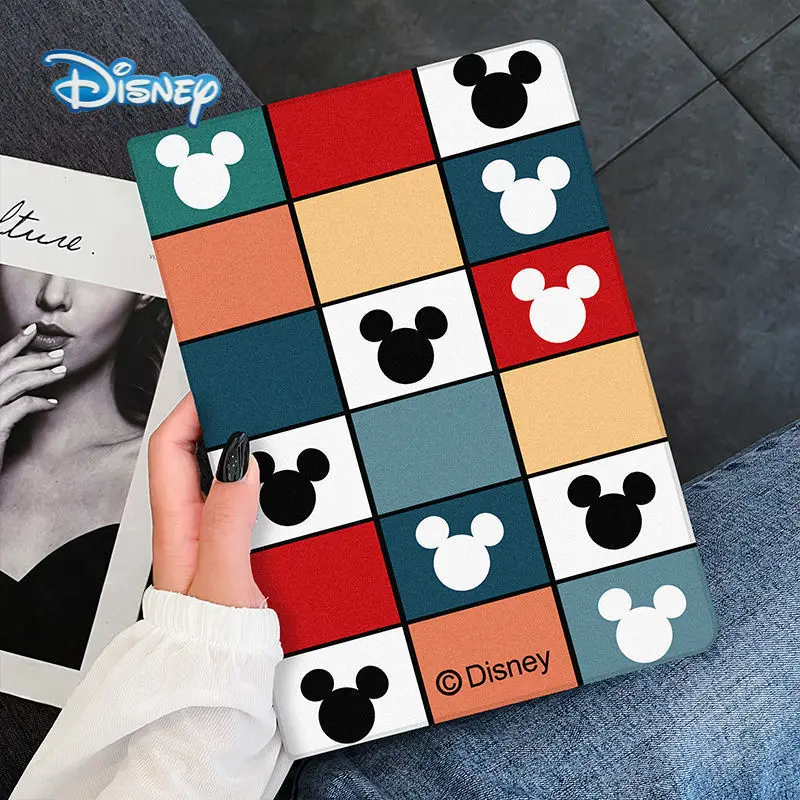 

Disney Mickey Cartoon Tablet Flip Case For iPad 2018/2019/2020/2021 Air 2 3 4 Pro Mini 4 5 6 Kawaii Anti-fall Protective Covers