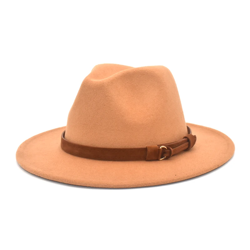 New Fashion Men's Fedora Hat Ladies Fashion Jazz Hat Summer Spring Black Wool Blend Hat Outdoor Hat F82
