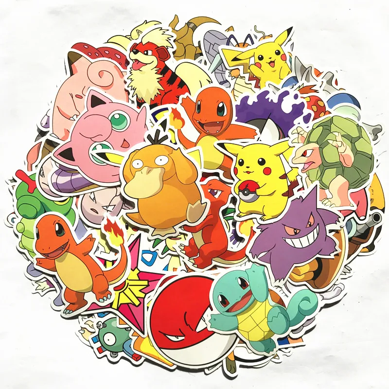 80 шт. Покемон Аниме Пикачу мультфильм наклейка s скейтборд ноутбук багаж