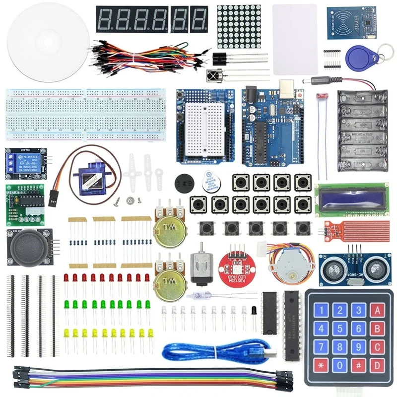 

Programmable E-Learning DIY for UNO Project Starter Kit for UNO R3 1602 LCD Stepper Motor for Arduino One