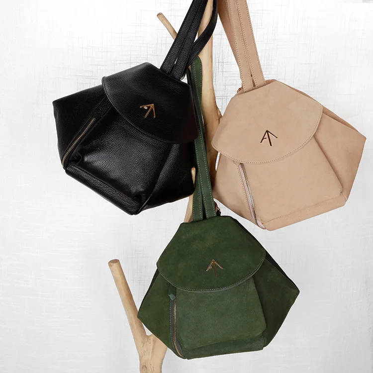 Ins хит продаж Женский рюкзак из натуральной кожи замши дизайнерские рюкзаки