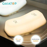 gaiatop creative switch modeling night light gravity induction on off night light for christmas gift led lamp boring