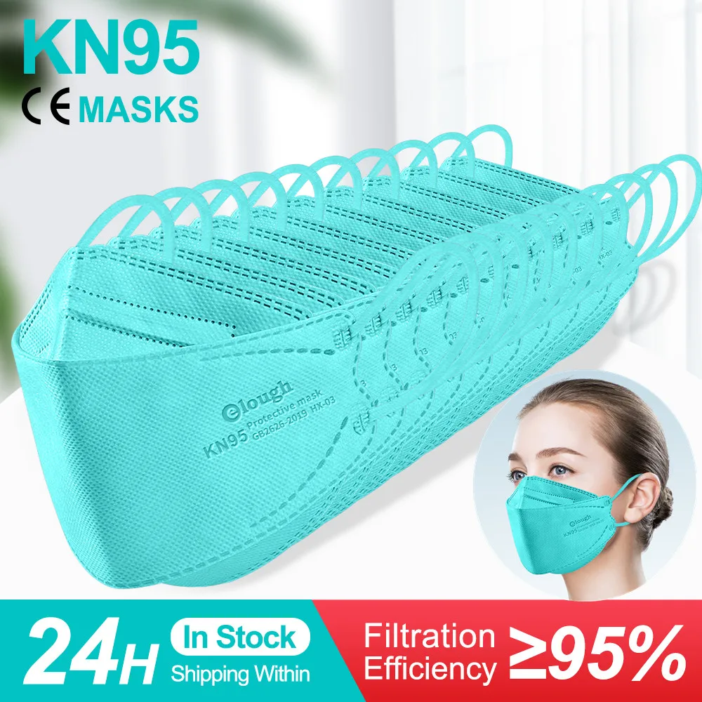 

Elough CE FFP2 Mascarillas FPP2 Homologada Fish Shape 4 Layers KN95 Masks resuable Adult FFP3 masque FP2 mascara FFP2mask KN 95