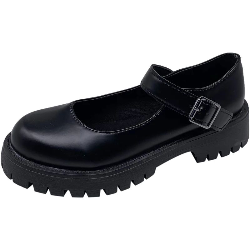 

Shoes Woman 2021 Round Toe Female Footwear British Style Modis All-Match Casual Sneaker Oxfords Clogs Platform New Dress Summer