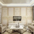 Настенные обои на заказ в Европейском стиле, 3D Дамасская деревянная рама, решетчатая настенная живопись для гостиной, фона для телевизора, домашний декор