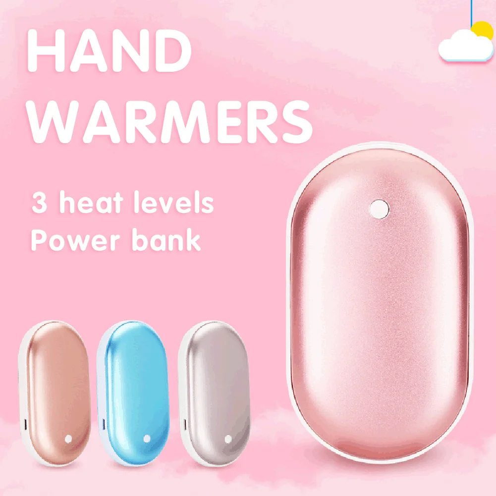 

Mini Portable Hand Warmer 2400mAh Rechargeable Charger Power Bank 3 Level Adjustable Winter Hand Heating Stove Hand Warmers