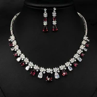 sederyla luxury cubic zirconia necklace earrings 2pcs dubai full jewelry set for womenbridal dress dinner home accessories