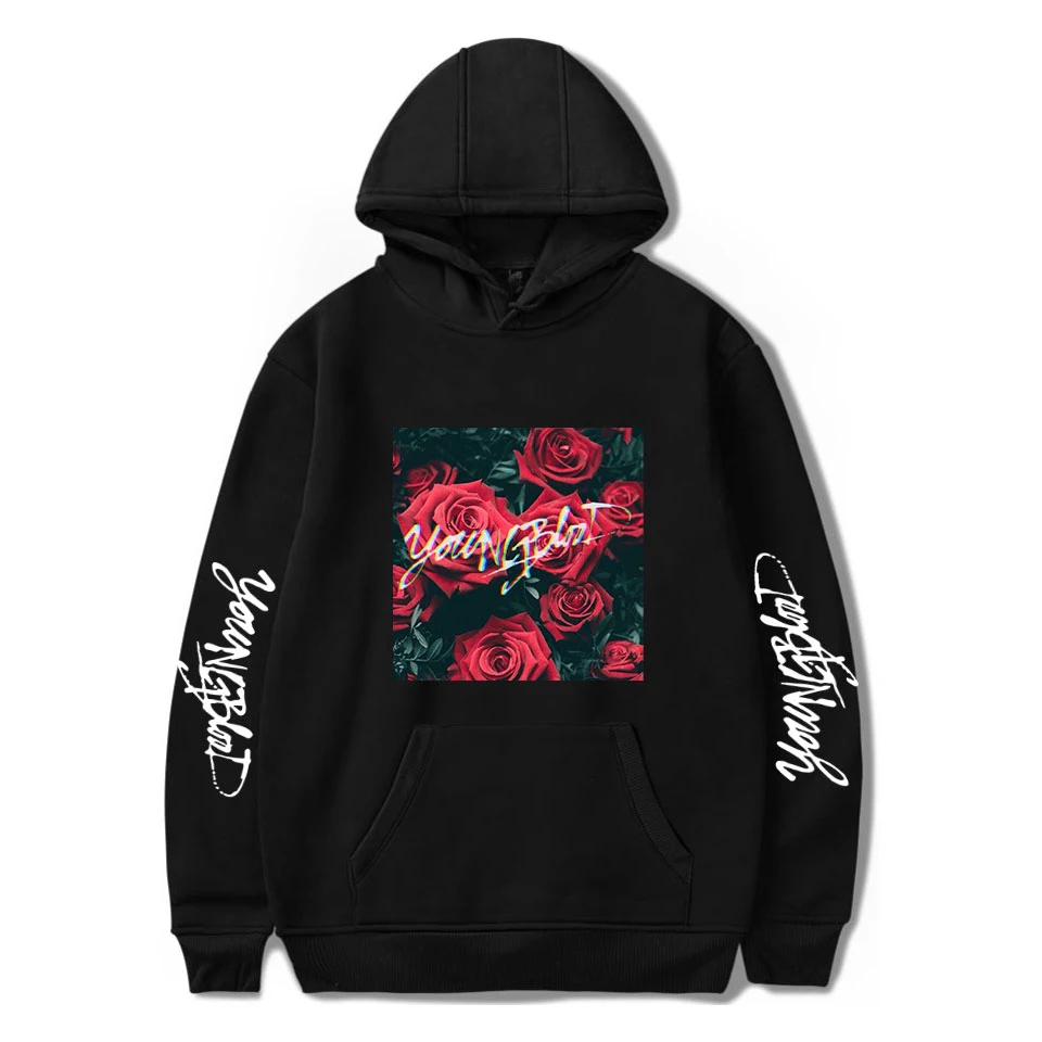 

Толстовка youngкрови, Повседневный пуловер, уличная одежда, модный хип-хоп мужской/женский Молодежный кровь, 5sos, черный спортивный костюм с капюшоном, топы большого размера