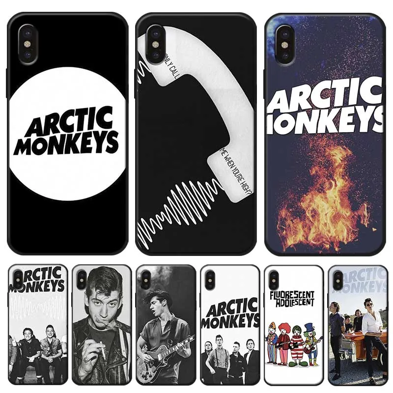 Чехол для браслета arctic monkeys Rock and ролл iPhone X XS MAX XR 7 8 6 6S plus 5s SE Прозрачный мягкий