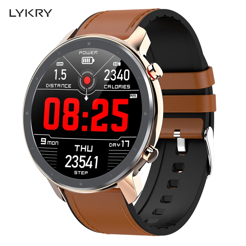 LYKRY L11 полностью круглые сенсорные Смарт часы ЭКГ PPG пульсометр для мужчин и