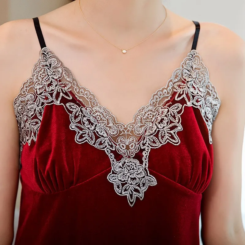 Женские велюровые 4 шт. халат пижама темно красная кимоно с v образным вырезом