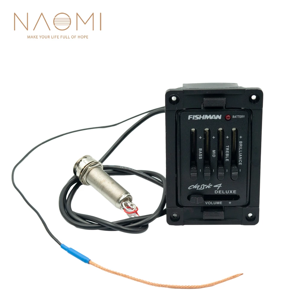 Акустическая гитара pick up Preamp LC-5 5 полос эквалайзер Акустическая гитара Preamp Эквалайзер Тюнер Пьезо керамический пикап - Цвет: FISHMAN CLASSIC 4