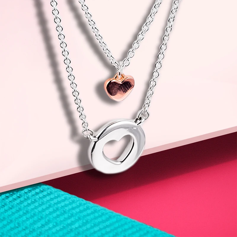 Многослойное ожерелье CKK в форме сердца женское колье Женская цепочка из