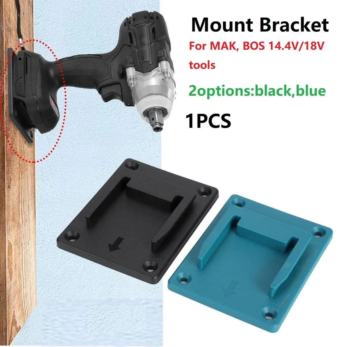 

1Pcs Tool Mount Holder Hanger For Bosc & Makit 18V Cordless Electric Drill Lithium Battery Power Tool Bracket Fixed Base Electri