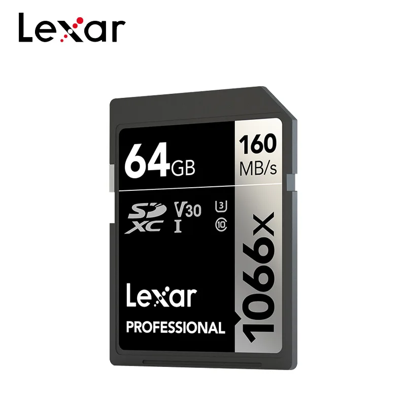 Lexar 1066x Memory Card 64GB 128GB Class 10 Read Speed up to 160mb/S 256GB U3 V30 UHS-I Professional SD Card For 4K UHD Camera