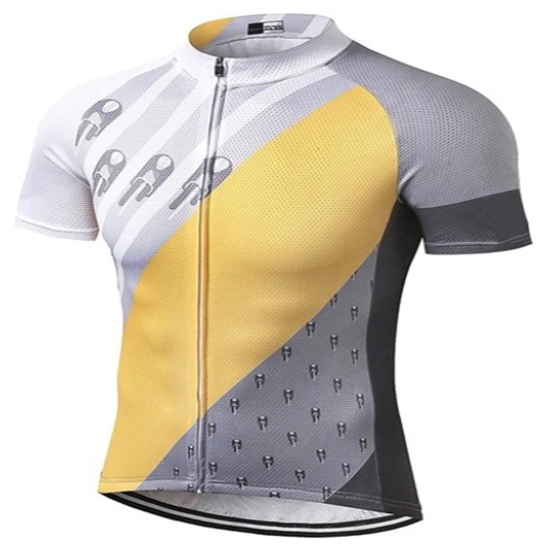 

Summer Bike Shirt MTB Tops Digital Printing Bicycle Clothing Pro Team Short Sleeve Cycling Jersey With Pocket Men's Cycling Wear