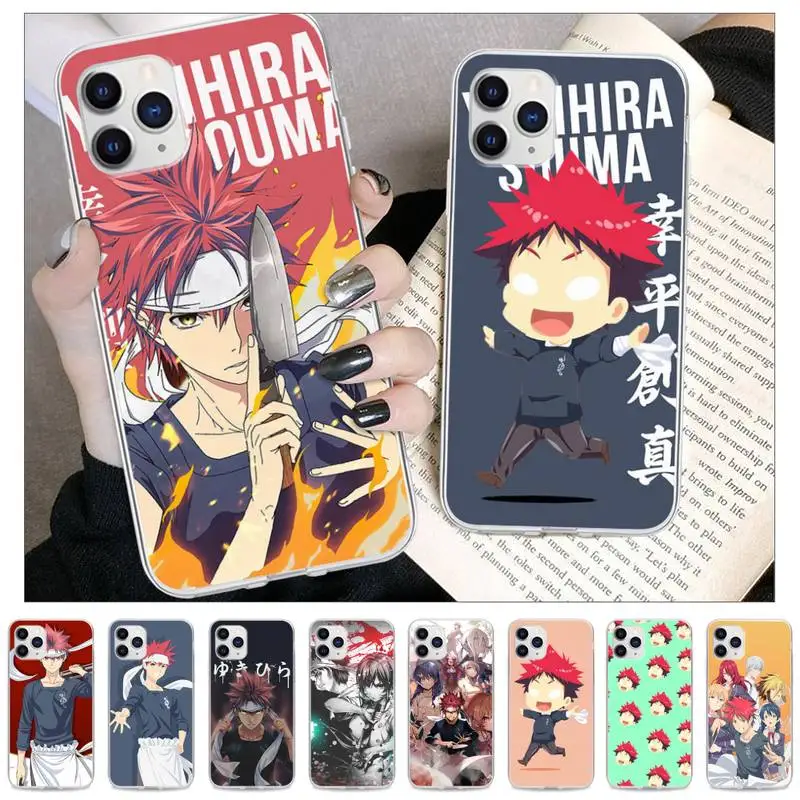 Еда войны Shokugeki Нет Сома Прозрачный мобильный телефон чехол для IPhone 12 11 Pro Max Xs X Xr 7 8