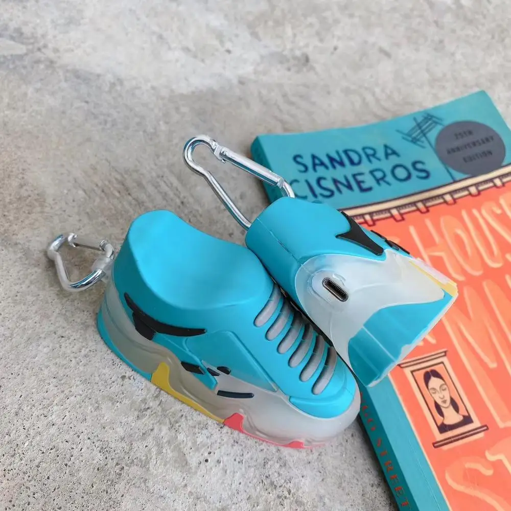 Ночной светящийся чехол для airpods 12pro силиконовый 3D обуви air pod роскошная Брендовая