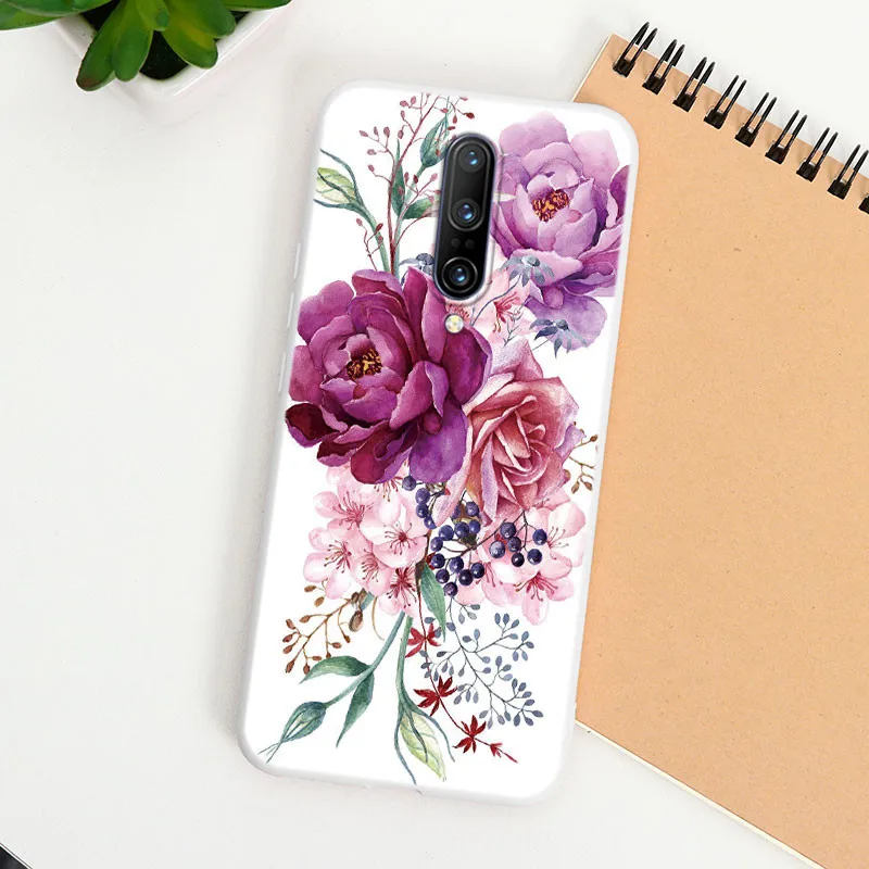 for oneplus 7 pro case flower soft tpu phone back cover cases for one plus 7t pro 1 7 t oneplus7t oneplus7 silicone coque funda free global shipping