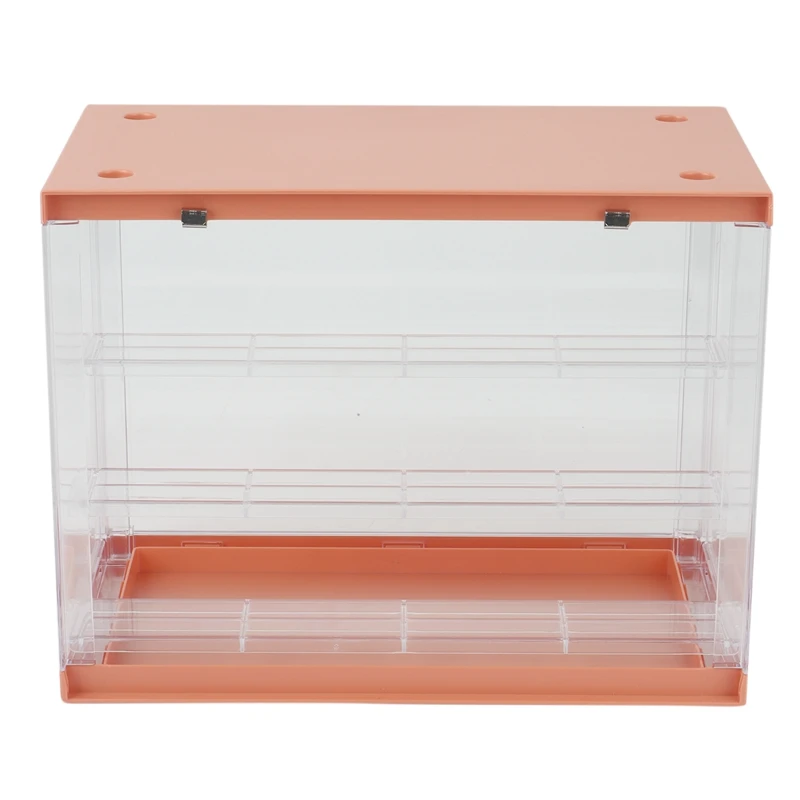 

Прозрачная акриловая зеркальная Подставка для хранения, чехол для кукол, игрушек, фигурок, трехэтажный держатель для чехла, пылезащитный Ор...