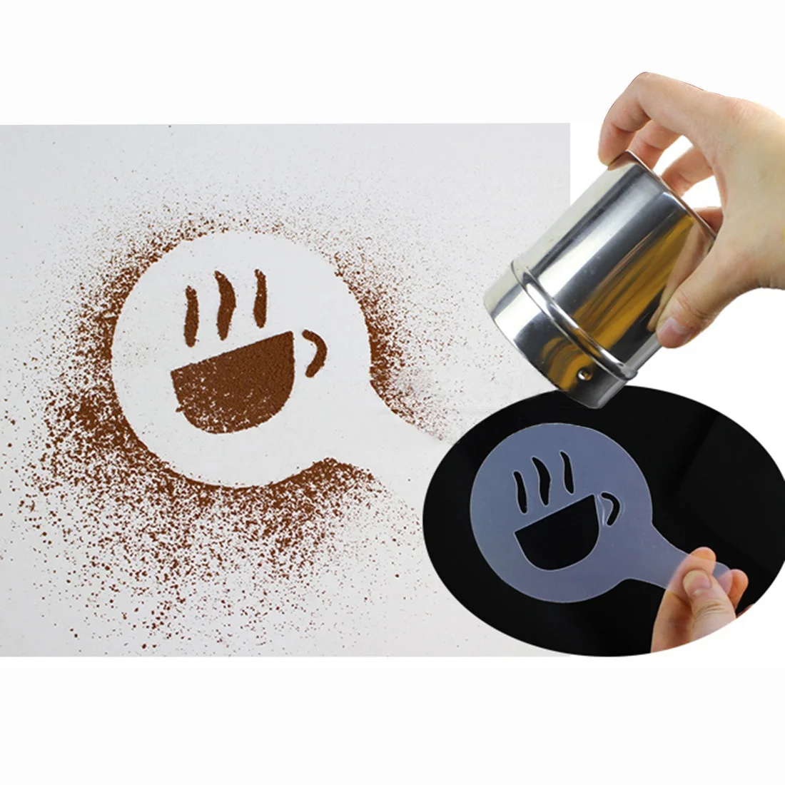 16 шт./лот пресс форм кофе латте трафаретов для капучино печати Мольде де Espuma