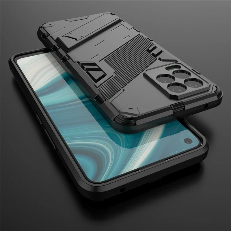 Holder Case For OPPO Realme 8 Pro Cover For Realme 8 Pro Capas Fashion Punk PC Back Kickstand Back Cover For Realme 8 Pro Fundas