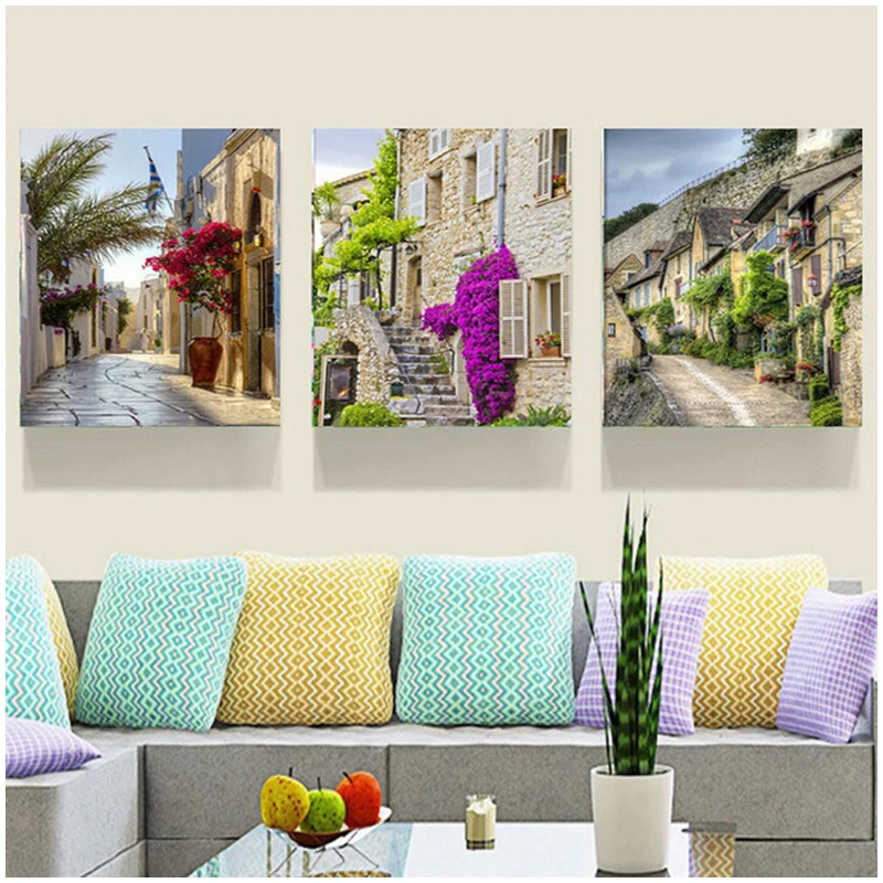 

Diy Алмазная вышивка Европейский уличный пейзаж, картина, выложенная алмазами Вышивка крестом Рукоделие Ремесло полностью квадратная кругл...