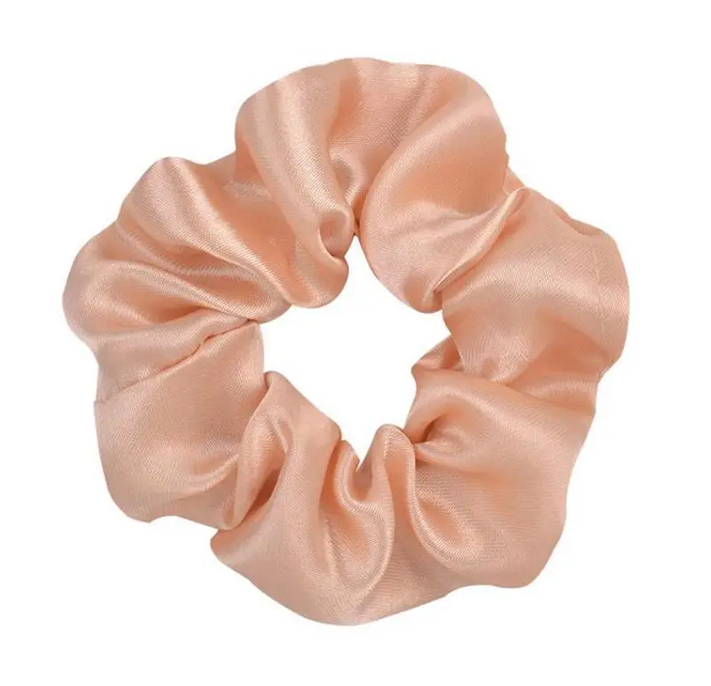 

Scrunchies Hairband Solid Satin Hair Band Large Intestine Hairbands Women Ponytail Holder Headwear Girls Hair Accessories