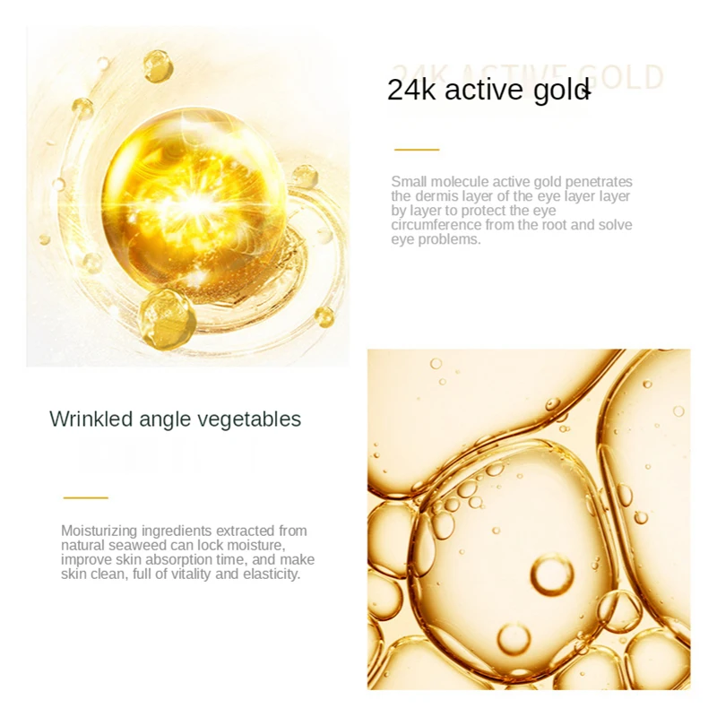 

Eye Patches 60 Pcs Gold Sleep Mask Korea Face Care Hydrogel Eyes Patch Gel Collagen Moisturizing Remove Dark Circles Anti Aging