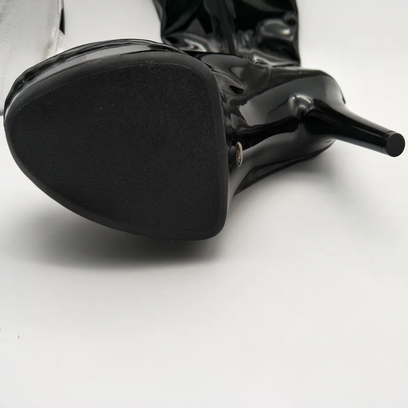 Женские ботфорты на высоком каблуке ботинки платформе 5 см обувь для ночного