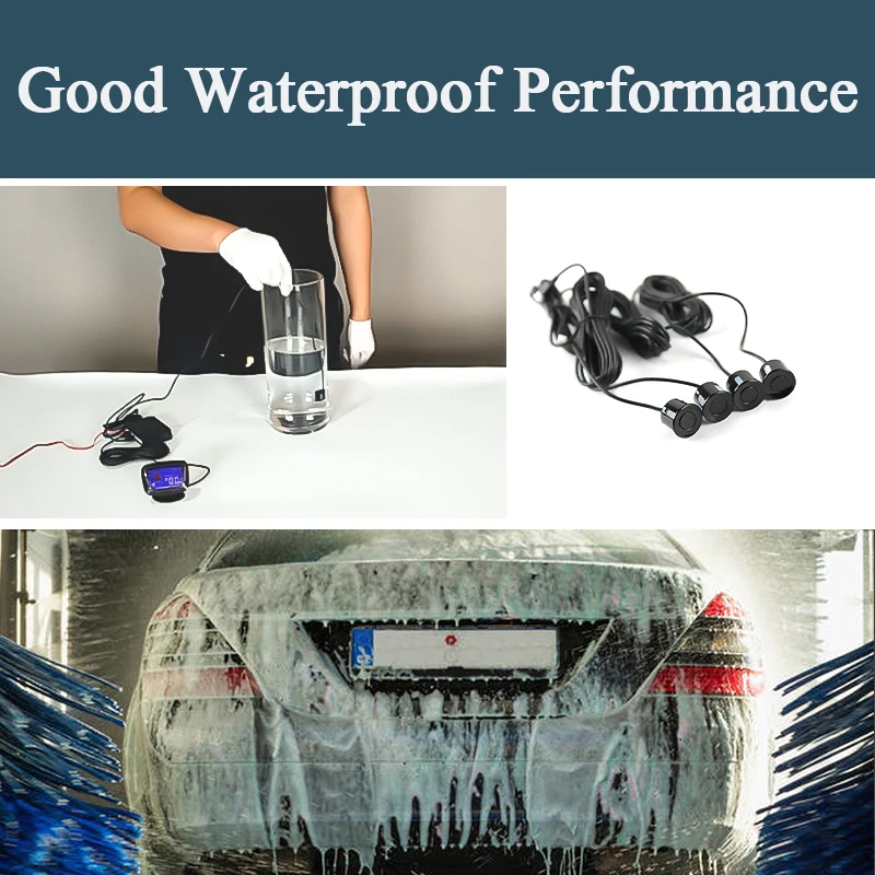 Автомобильный датчик парковки Hippcron 4 предмета 22 мм черный красный синий золотой