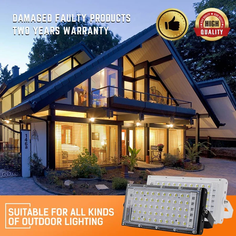 

LED Flood Light RGB 50W Perfect Power LED Street Light 220V 240V Waterproof Floodlight Landscape Lighting IP66 Led Spotlight