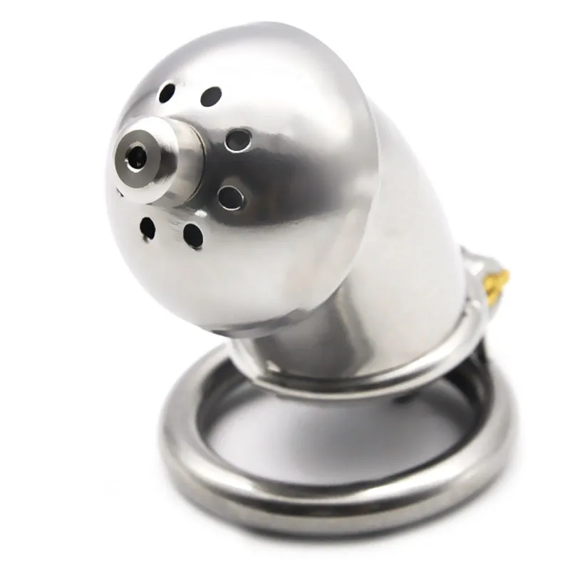 Male/Gay Chastity Belt Device Cock Cage Real Stainless steel Urethral Catheter Short Lock Penis Cbt Sex Toy Drop shipping | Красота и