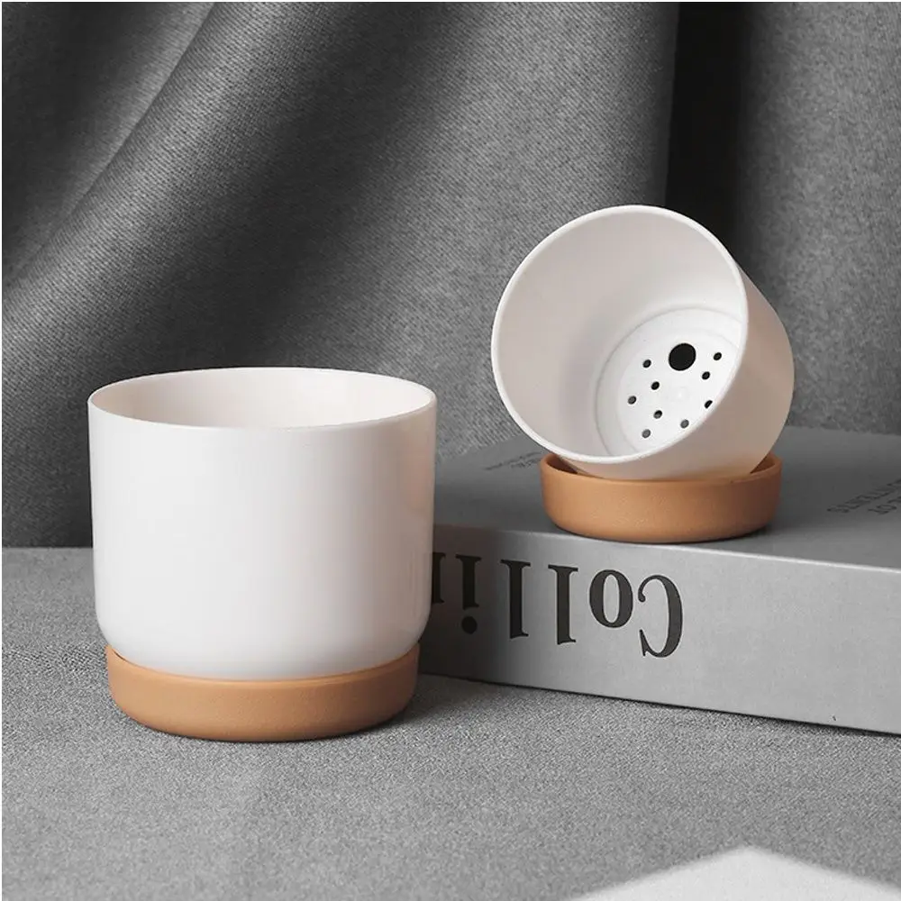 Самополивающийся цветочный горшок автоматическое водопоглощение Круглый