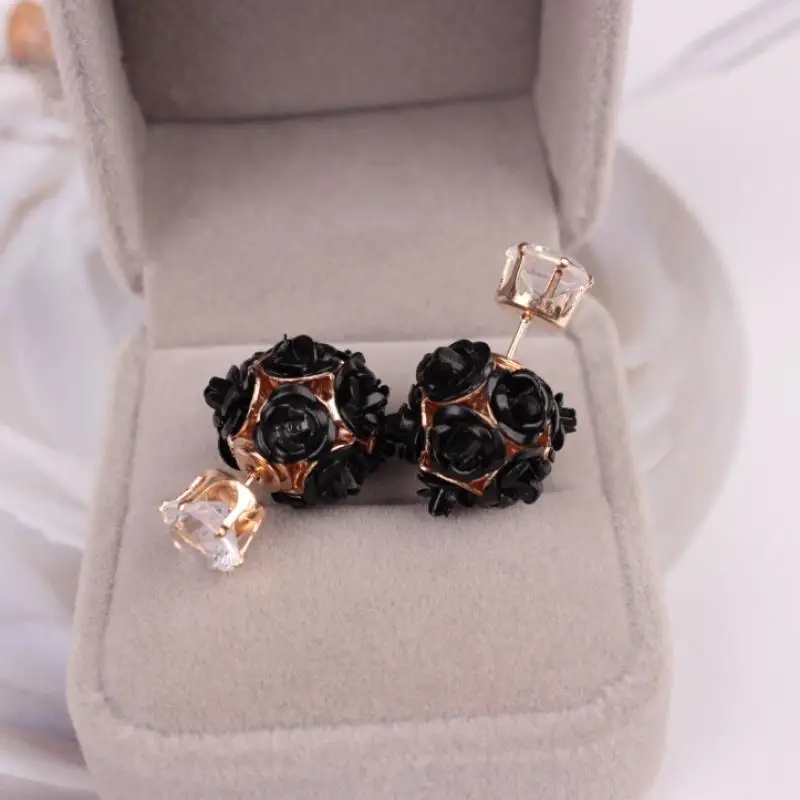 Классическая Роза Кристалл Циркон Двусторонняя одежда леди личность