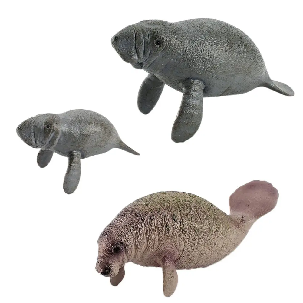 

Manatee Model Toy Poseable Sea Cow Toys PVC Animal Toy Collectible Birthday Gift For Kids