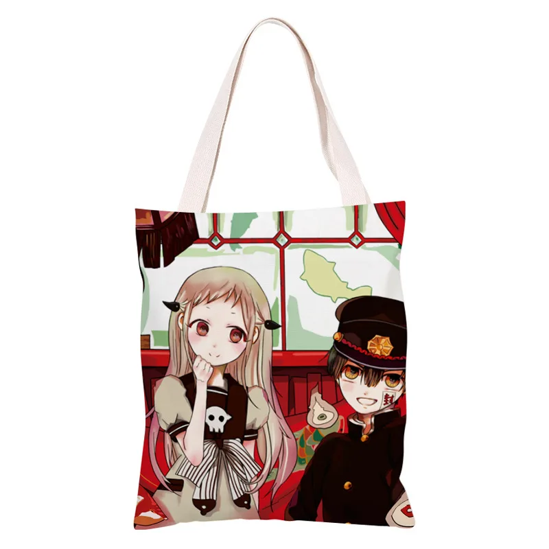 Японская аниме сумка с узором Hanako-kun Холщовая Сумка для покупок через плечо