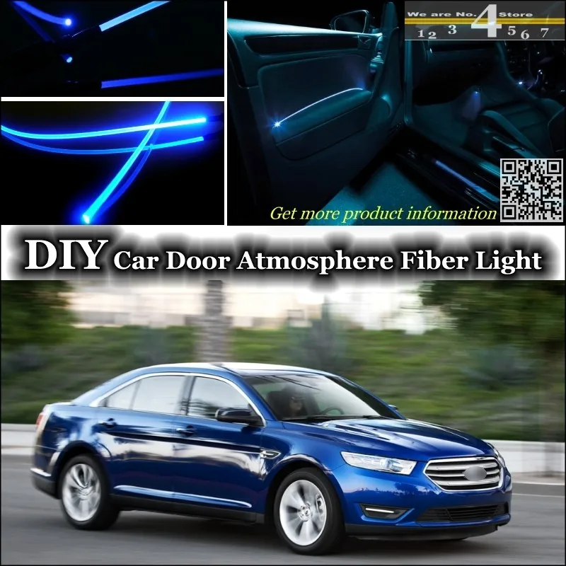 For Ford Taurus interior Ambient Light Tuning Atmosphere Fiber Optic Band Lights Inside Door Panel illumination | Автомобили и