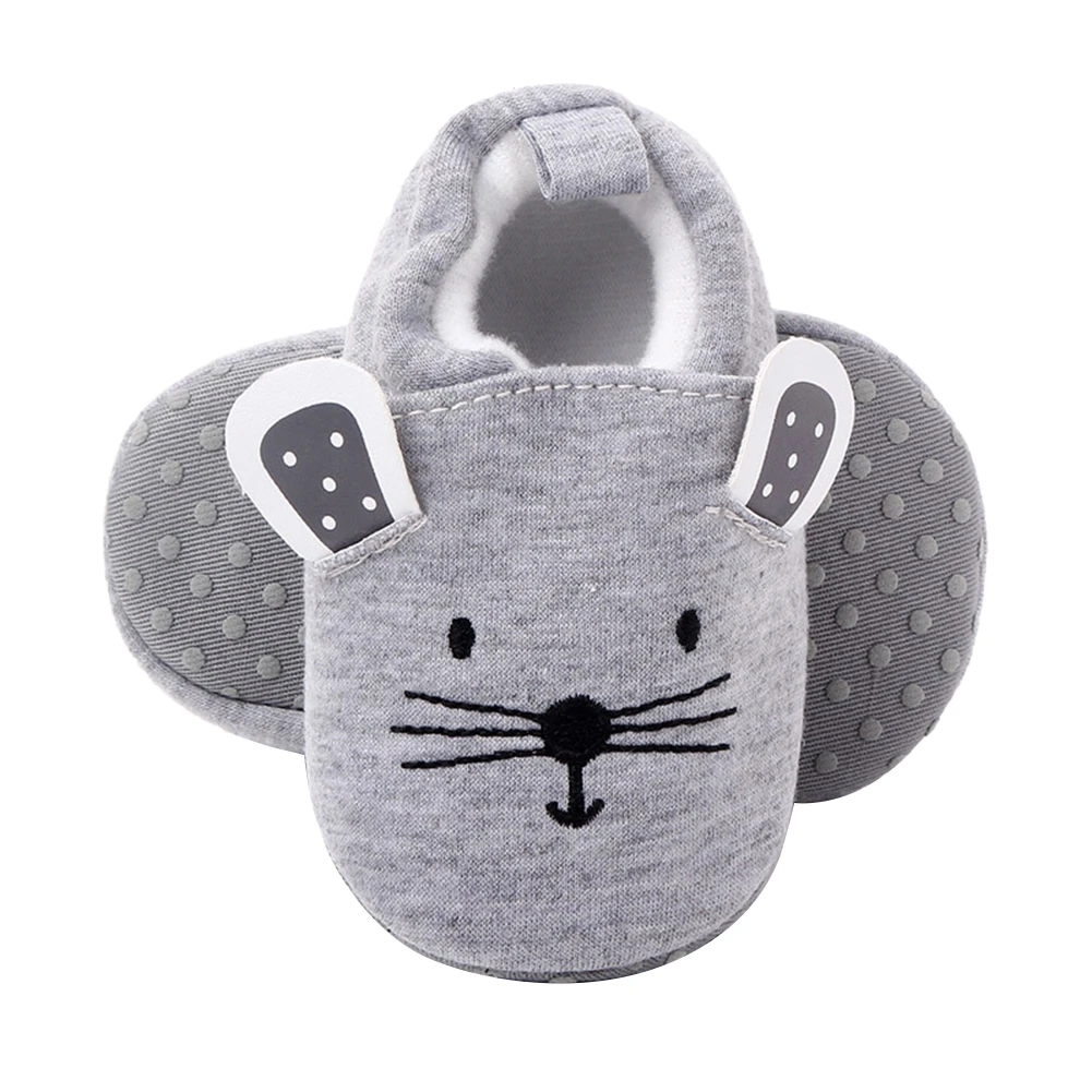 Тапочки для новорожденных мальчиков и девочек мягкая нескользящая обувь дома