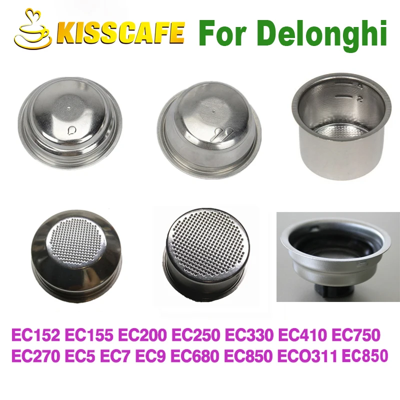 Кофейная корзина 51 мм с фильтром одним/двумя слоями для кофемашины Delonghi