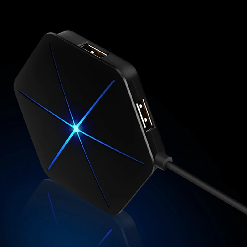 6-Порты и разъёмы USB2.0 концентратор разделитель Цвет светильник зарядки сплиттер