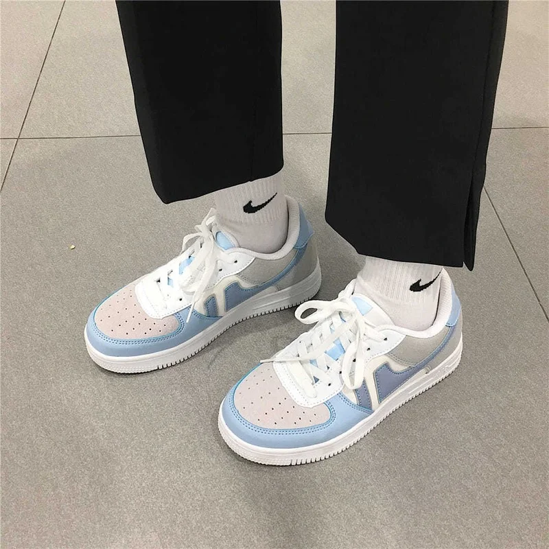 

INS 2021 Summer Woman Vulcanize Shoes Patchwork Zapatillas Mujer Comfortable Streetwear Sneakers Casual Ladies Footwear